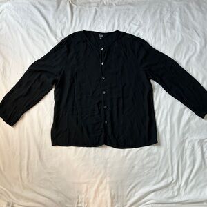 Eileen Fisher 100% silk blouse size large
